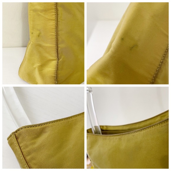 Prada green Tessuto nylon clear plexiglass handle shoulder bag vintage - Picture 6 of 11